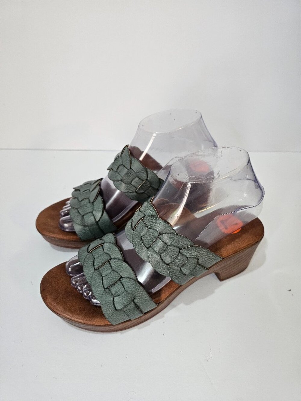 BOC Jillian Sandals Blue Woven Faux Leather Y2K Retro Summer Boho 7 NWT - Picture 11 of 11